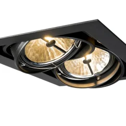Qazqa inbouwspots oneon zwart g53