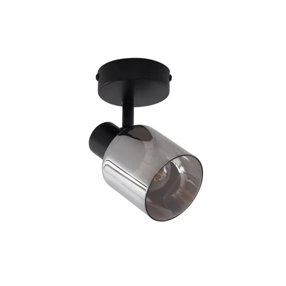Qazqa opbouwspots cilin zwart e14