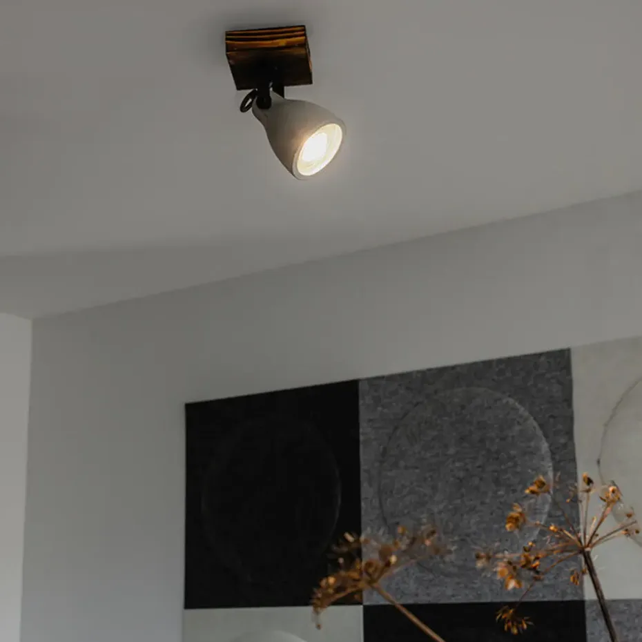 Qazqa opbouwspots creto bruin gu10