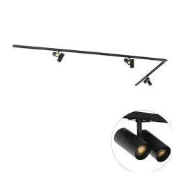 Qazqa opbouwspots iconic zwart gu10