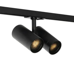 Qazqa opbouwspots iconic zwart gu10