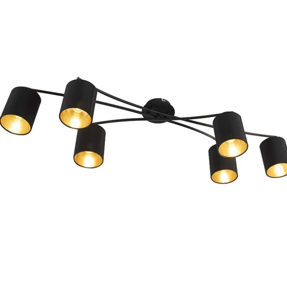 Qazqa opbouwspots lofty zwart e14