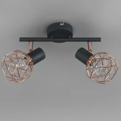 Qazqa opbouwspots mesh bruin e14