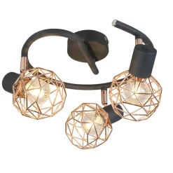 Qazqa opbouwspots mesh bruin e14