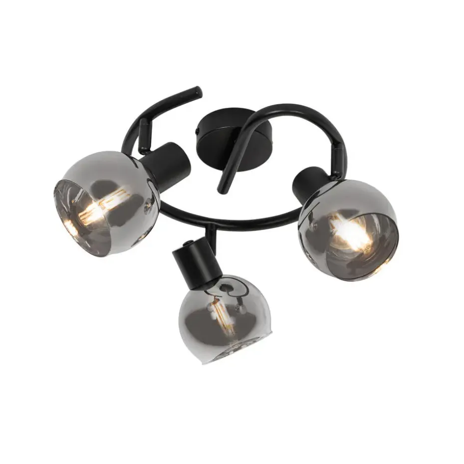 Qazqa opbouwspots vidro zwart e14