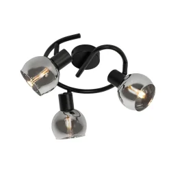 Qazqa opbouwspots vidro zwart e14