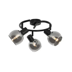 Qazqa opbouwspots vidro zwart e14