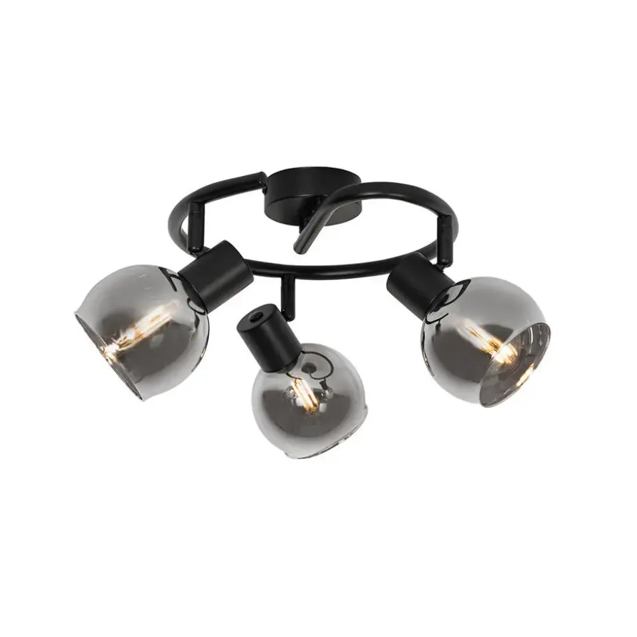 Qazqa opbouwspots vidro zwart e14