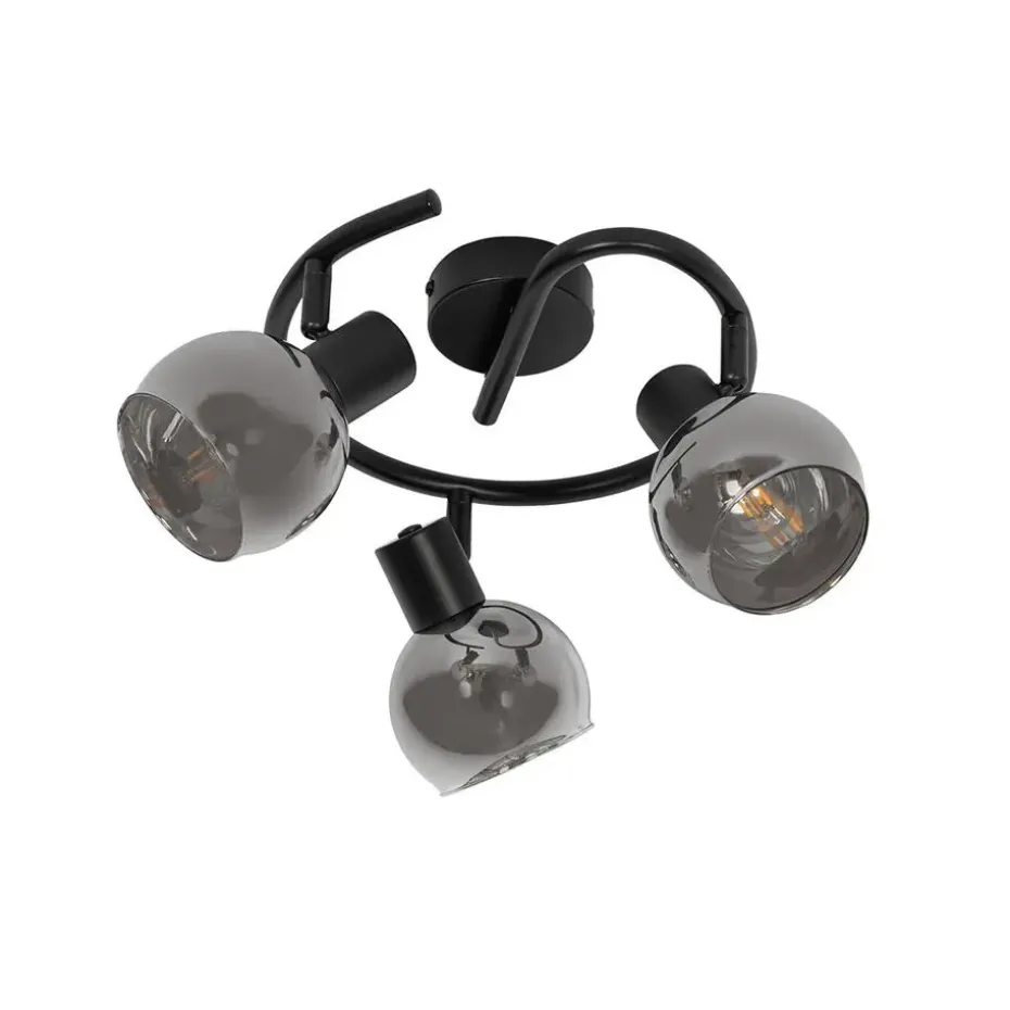 Qazqa opbouwspots vidro zwart e14