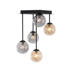 Qazqa plafondlampen athens zwart g9