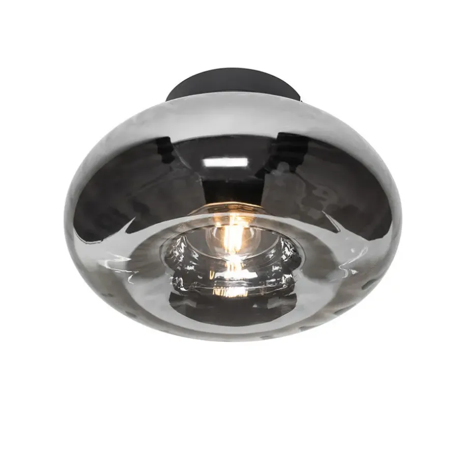 Qazqa plafondlampen ayesha zwart e27