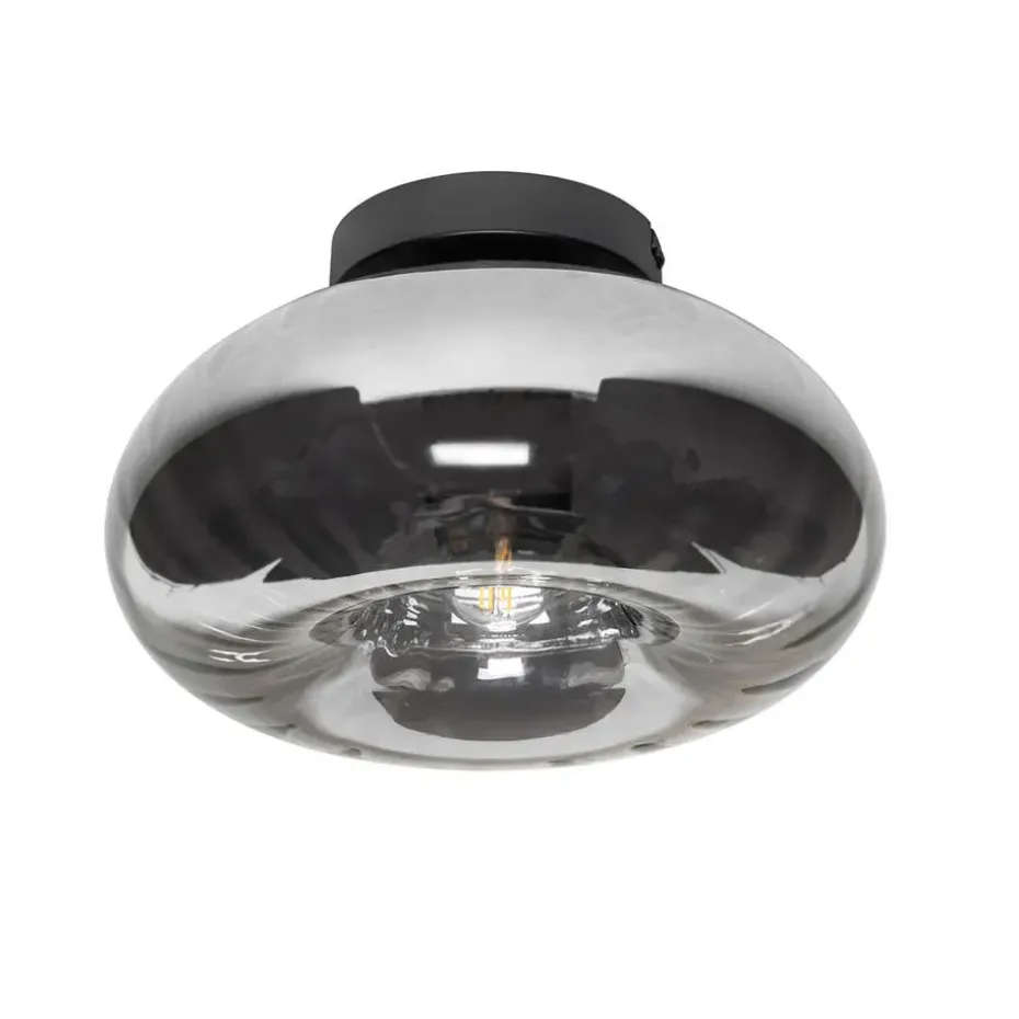 Qazqa plafondlampen ayesha zwart e27