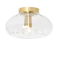 Qazqa plafondlampen ayesha goudkleurig e27