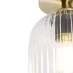 Qazqa plafondlampen banci goudkleurig e27