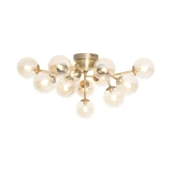 Qazqa plafondlampen bianca bruin g9