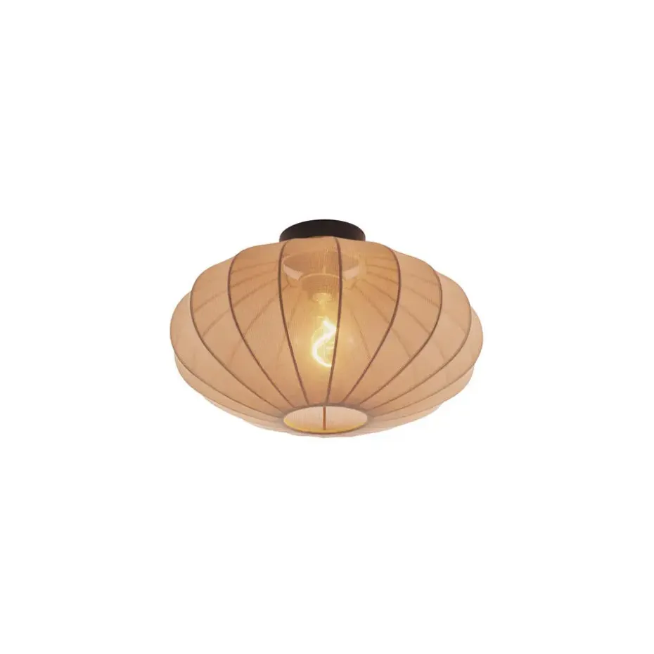 Qazqa plafondlampen bida bruin e27