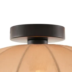 Qazqa plafondlampen bida bruin e27