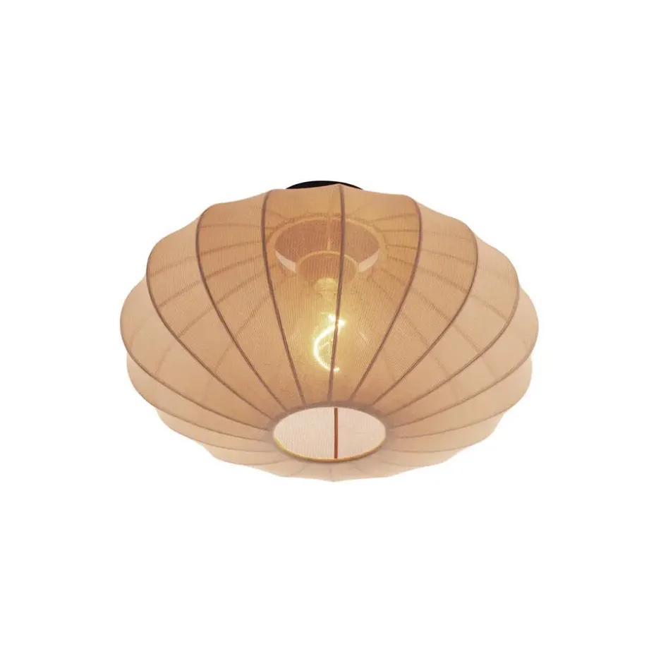 Qazqa plafondlampen bida bruin e27