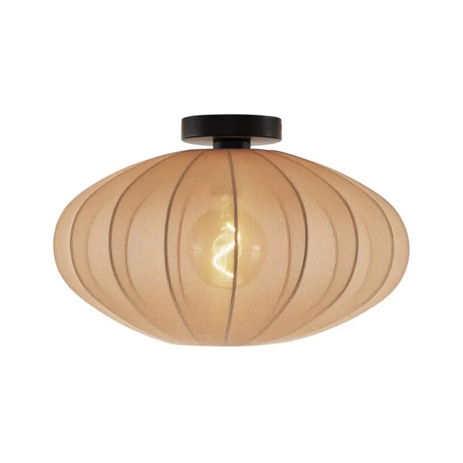 Qazqa plafondlampen bida bruin e27