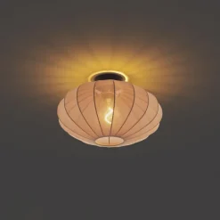 Qazqa plafondlampen bida bruin e27