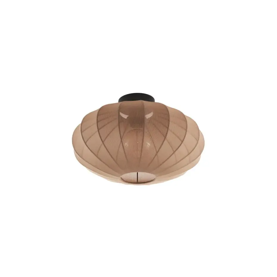 Qazqa plafondlampen bida bruin e27