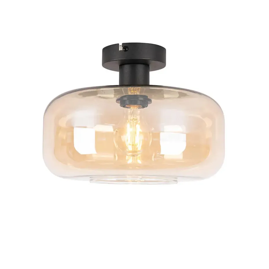 Qazqa plafondlampen bizle beige e27