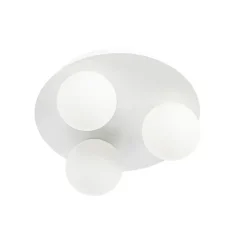 Qazqa plafondlampen buiten cederic wit g9