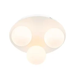 Qazqa plafondlampen buiten cederic wit g9