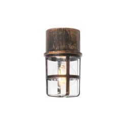 Qazqa plafondlampen buiten kiki goudkleurig e27