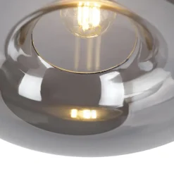 Qazqa plafondlampen busa zwart e27