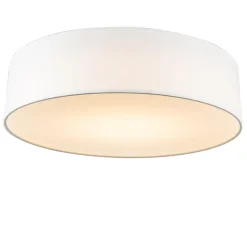 Qazqa plafondlampen drum led wit geïntegreerde led