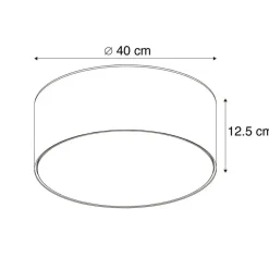 Qazqa plafondlampen drum led wit geïntegreerde led