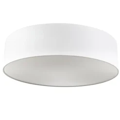 Qazqa plafondlampen drum led wit geïntegreerde led