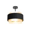Qazqa plafondlampen elif zwart e27