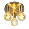 Qazqa plafondlampen facil goudkleurig e27