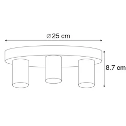 Qazqa plafondlampen facil goudkleurig e27
