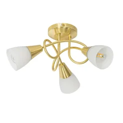 Qazqa plafondlampen inez goudkleurig e14