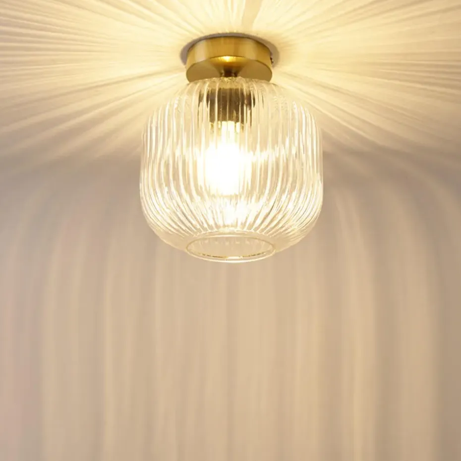 Qazqa plafondlampen karel goudkleurig e27