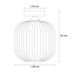 Qazqa plafondlampen karel goudkleurig e27