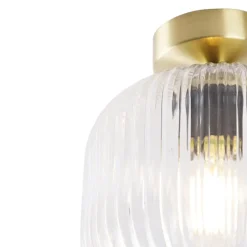 Qazqa plafondlampen karel goudkleurig e27