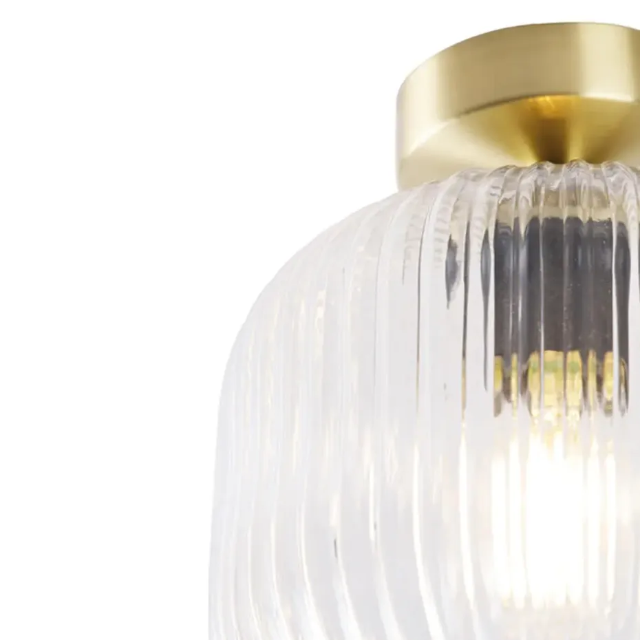 Qazqa plafondlampen karel goudkleurig e27
