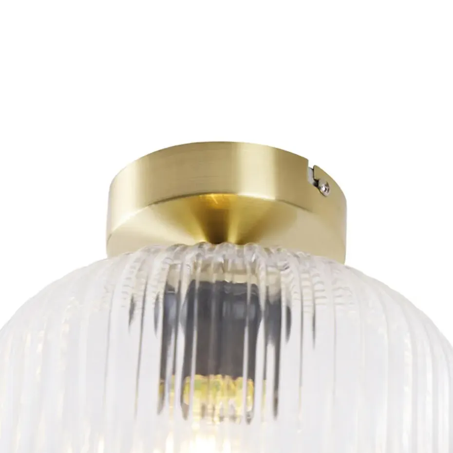 Qazqa plafondlampen karel goudkleurig e27