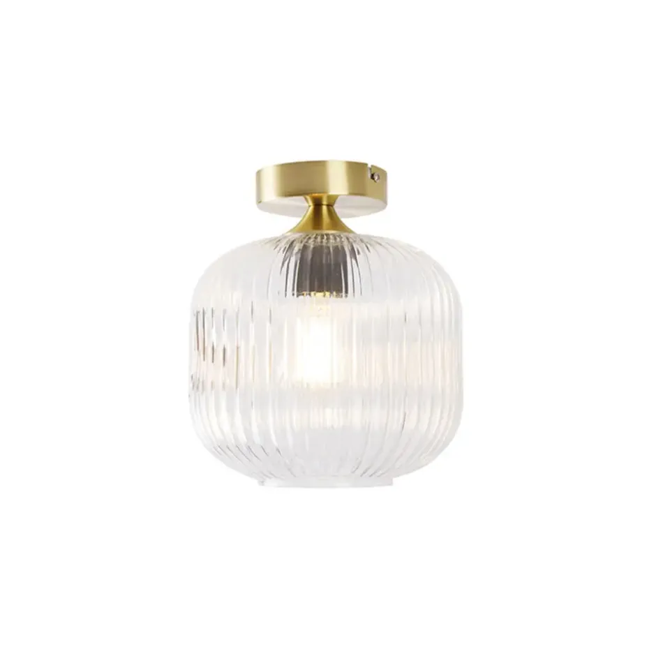 Qazqa plafondlampen karel goudkleurig e27