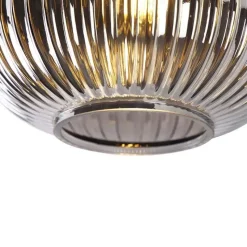 Qazqa plafondlampen karel zwart e27