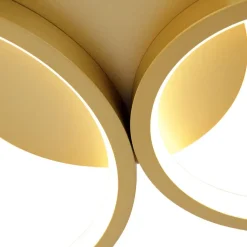 Qazqa plafondlampen lupolo goudkleurig geïntegreerde led