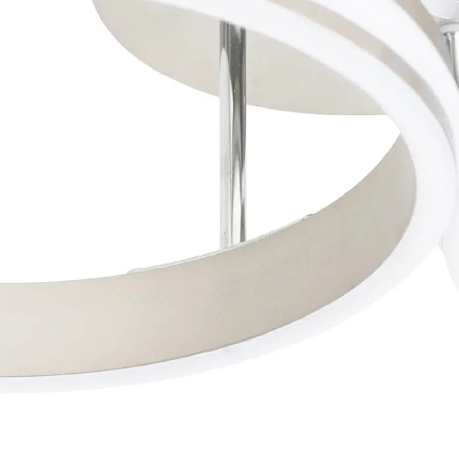 Qazqa plafondlampen navara zilverkleurig geïntegreerde led