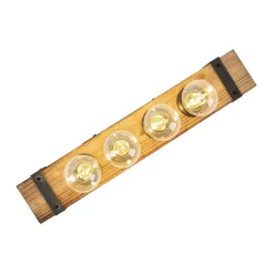 Qazqa plafondlampen reena bruin e27