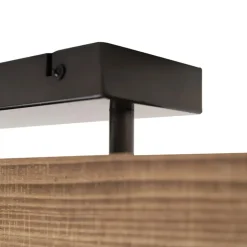 Qazqa plafondlampen reena bruin e27