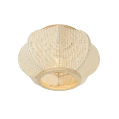 Qazqa plafondlampen rob crème e27