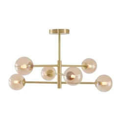 Qazqa plafondlampen ryan goudkleurig g9